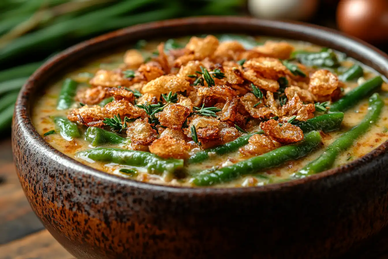 Green Bean Casserole with Cream Cheese