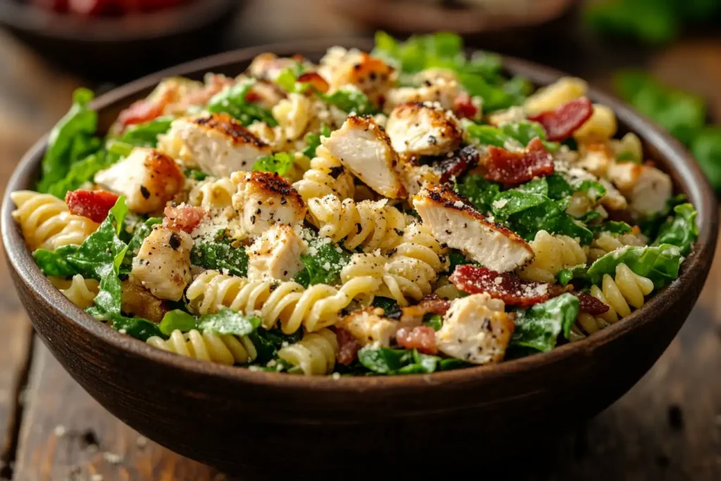 Caesar Pasta Salad with Chicken