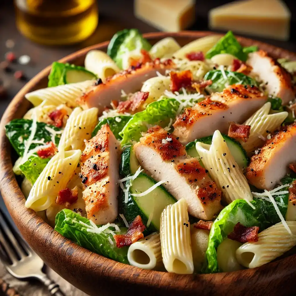 Caesar Pasta Salad with Chicken