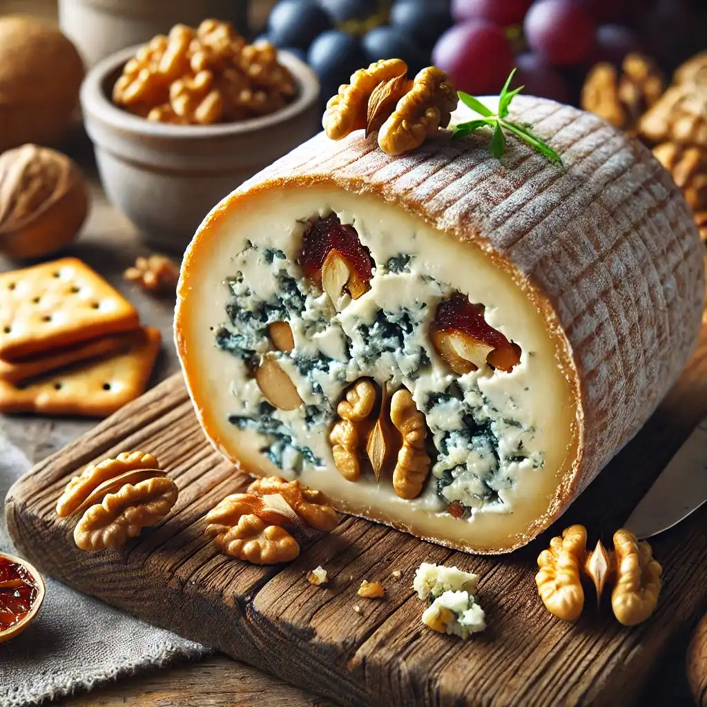 Blue Cheese and Walnut Cheese Log