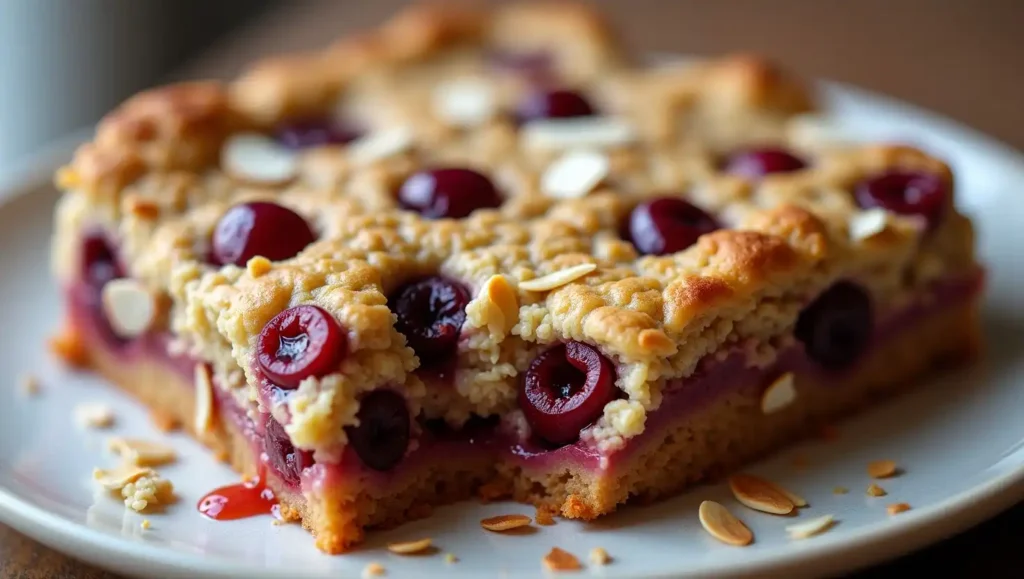 Cherry Bakewell Baked Oats