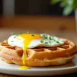 Air Fryer Waffle Egg in a Hole